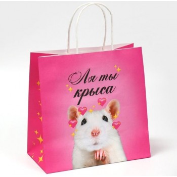 Пакет подарочный «Ля ты крыса»