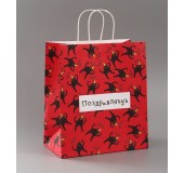 Пакет крафтовый «Поздравляъюъ»
