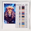 Алмазная мозаика с частичным заполнением «Лев», с гирляндой