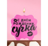 Свеча для торта «С днем рождения»