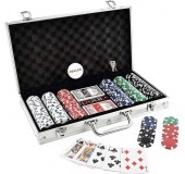 Набор для покера в чемодане (карты 2 колоды, фишки 300 шт)