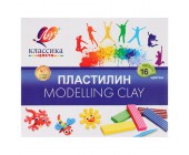 Пластилин Луч Классика цвета, 16 цветов