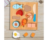 Деревянная игрушка-сортер для нарезки продуктов