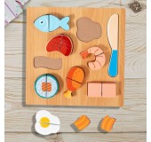 Деревянная игрушка-сортер для нарезки продуктов