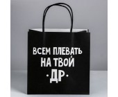 Пакет подарочный "Всем плевать на твой др"