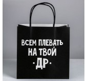 Пакет подарочный "Всем плевать на твой др"