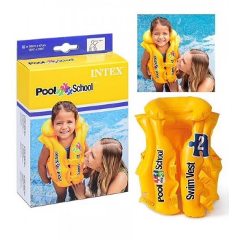 Детский надувной Плавательный жилет INTEX Pool School