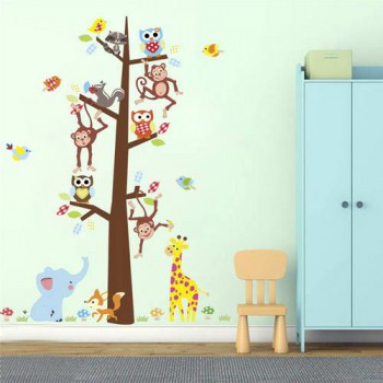 Детский стикер для декора комнаты "Животные"