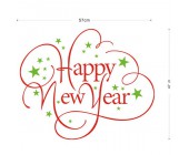 Виниловый стикер "Happy New Year"