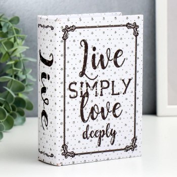 Шкатулка-книга "LIve simply love deeply"
