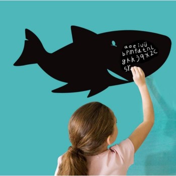 Наклейка интерьерная грифельная "Акула"