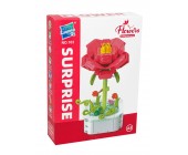 Конструктор Zuanma 3D цветок в горшке Пион A5 104 деталей