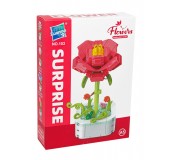 Конструктор Zuanma 3D цветок в горшке Пион A5 104 деталей